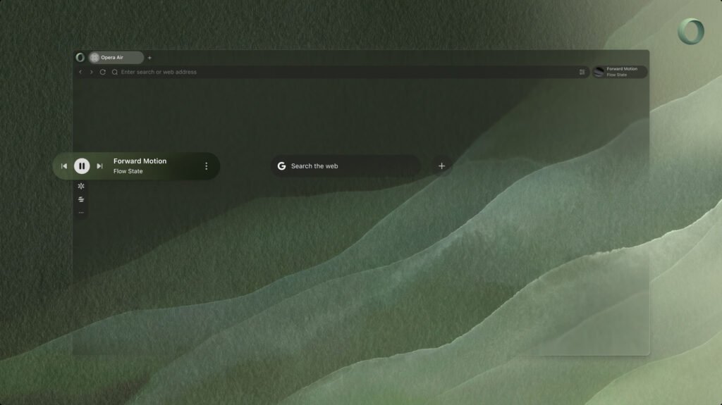 New Wellness Features Arrive in Updated Opera Air Browser Sleek interface of Opera Air browser