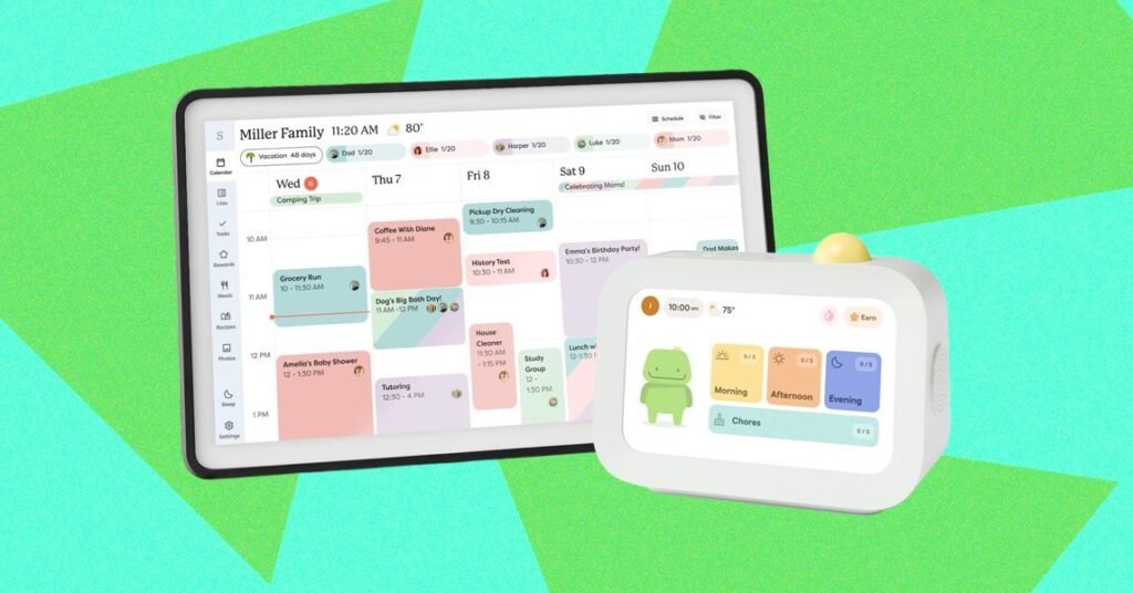 Smart Home Tech Reveals Digital Wall Calendar Utility Digital wall calendar on kitchen wall