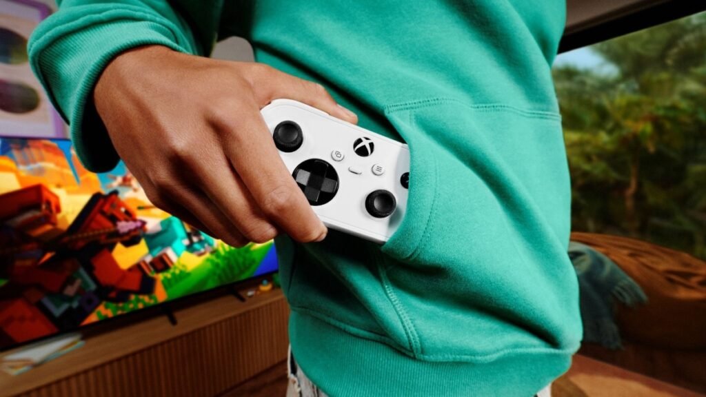 Microsoft Reveals Xbox Nano Controller for Pocket Gaming Compact white Xbox Nano controller