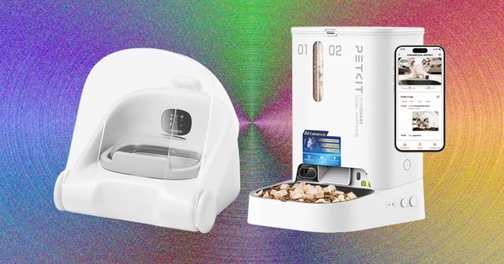 AI powered automatic cat feeder device