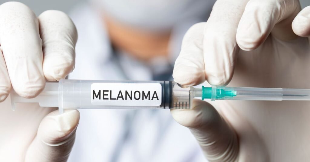 Medical researcher holding mRNA vaccine