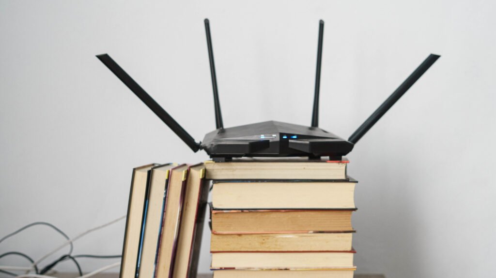 Network cables connected to a router showing IPv6 adoption